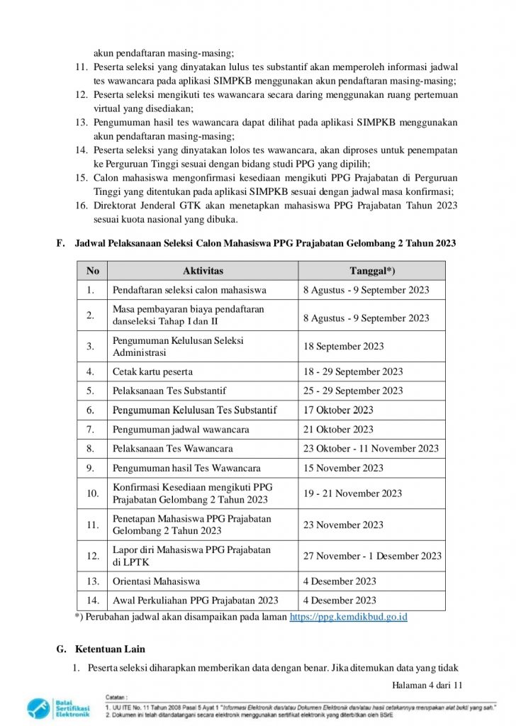 Pembukaan Pendaftaran PPG Prajabatan Gelombang 2 Tahun 2023 ...