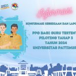 INFORMASI PERSYARATAN LAPOR DIRI MAHASISWA PPG BAGI GURU TERTENTU (DALAM JABATAN) PILOTING TAHAP III UNIVERSITAS PATTIMURA TAHUN 2024