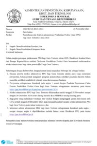 Pendaftaran dan Seleksi Administrasi Pendidikan Profesi Guru (PPG) guru tertentu